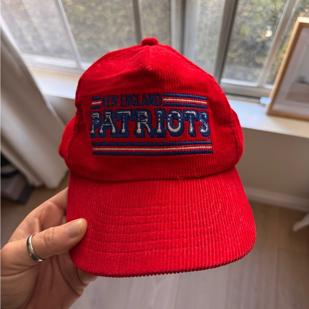 Rare Vintage 1980s Patriots Corduroy SnapBack